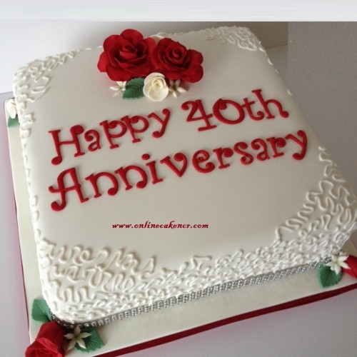 Anniversary (Fondant Cake)